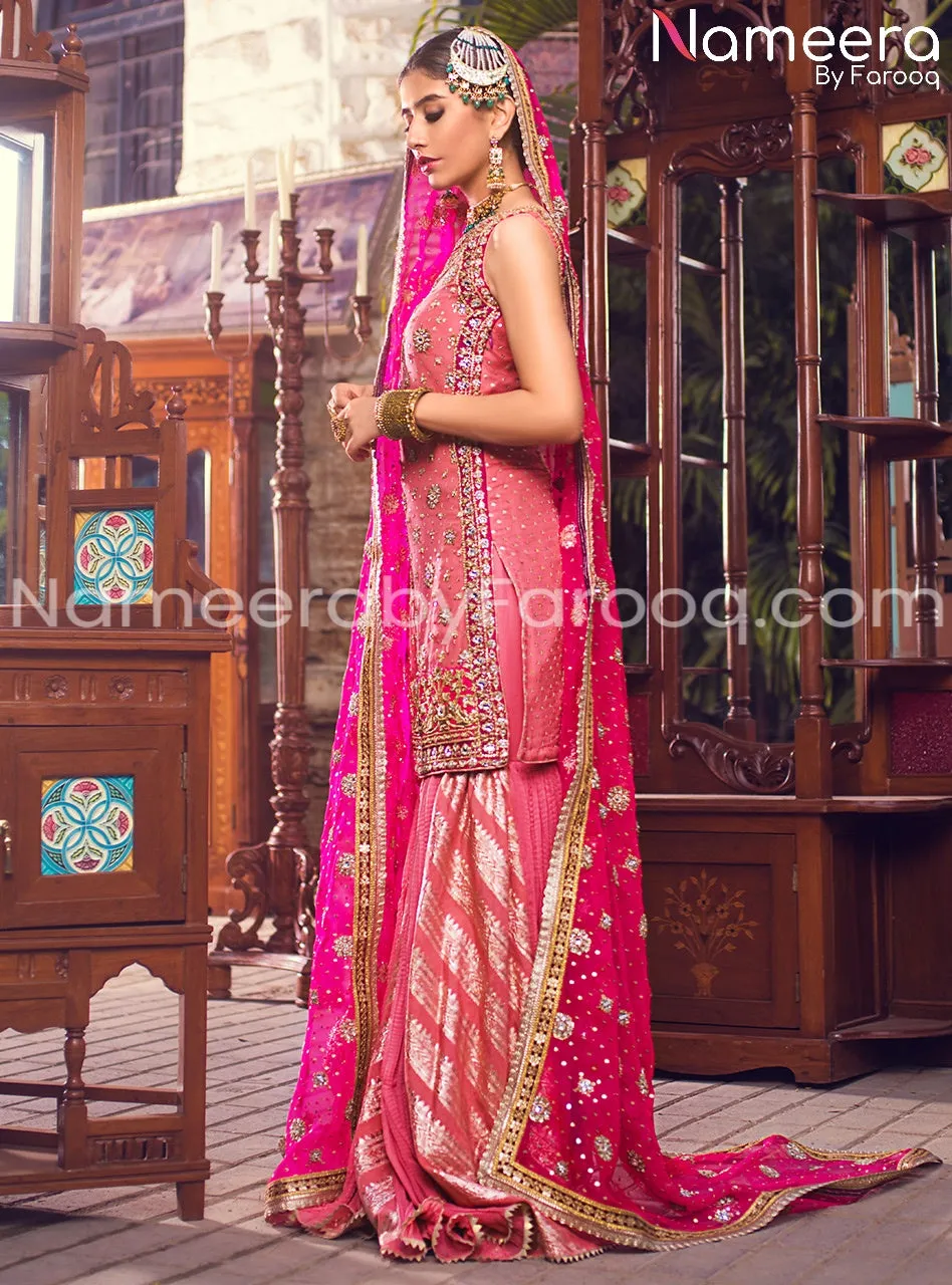 Pakistani Bridal Nikah Gharara with Embroidery #BR03