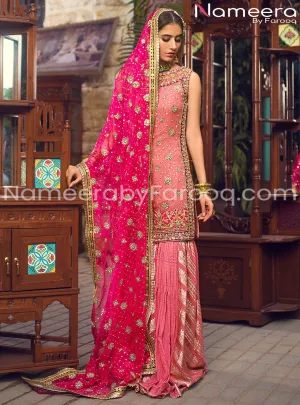 Pakistani Bridal Nikah Gharara with Embroidery #BR03