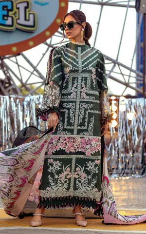 Pakistani Eid Dresses in Dark Green Salwar Kameez
