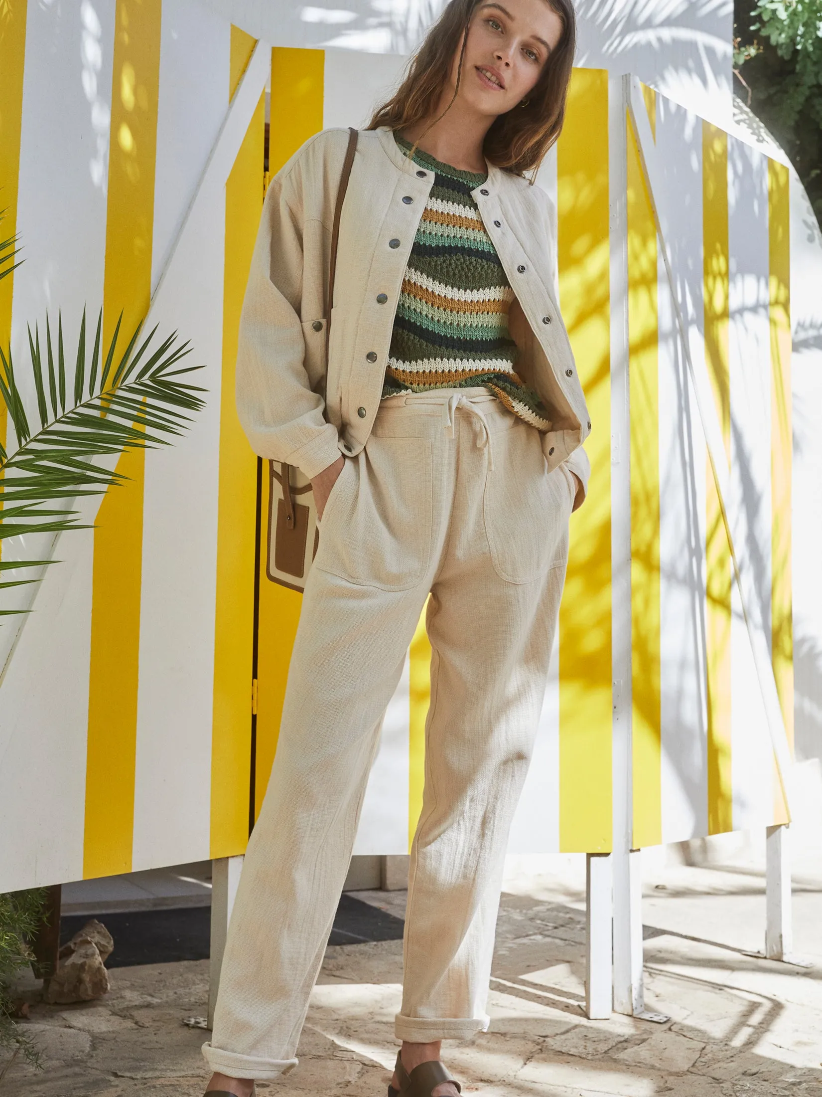 Panama Jogger Pants Ecru