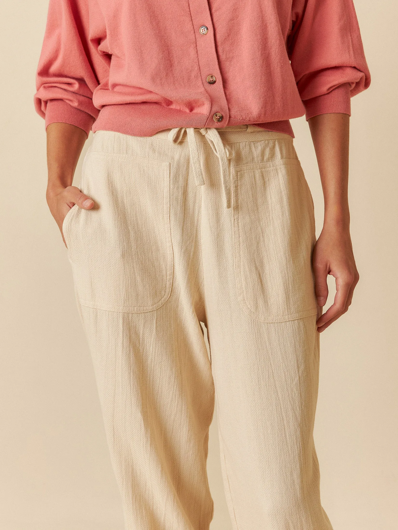 Panama Jogger Pants Ecru