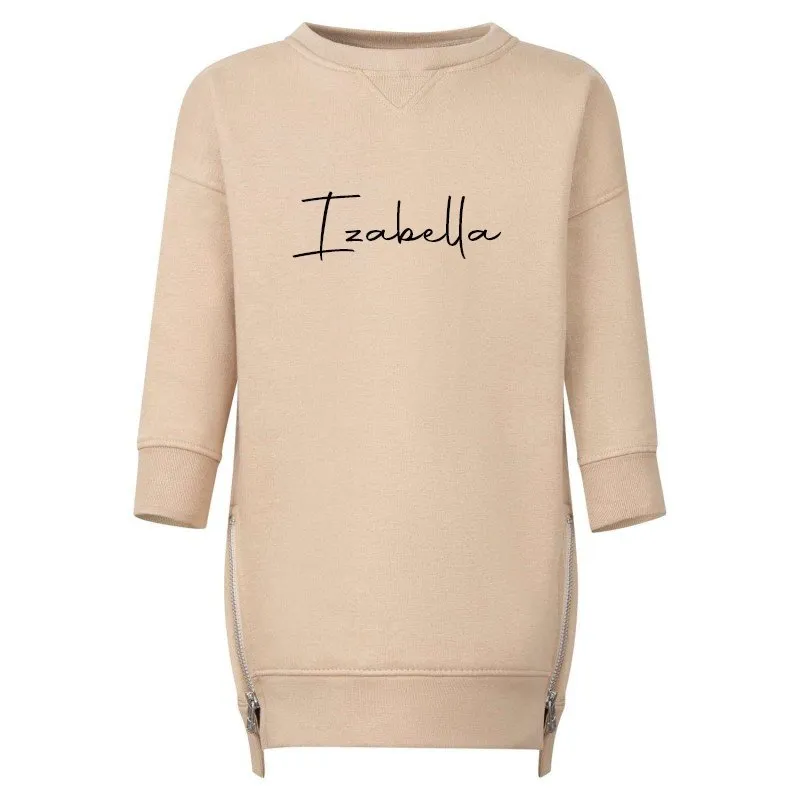 Personalised Sweater Dress - Taupe