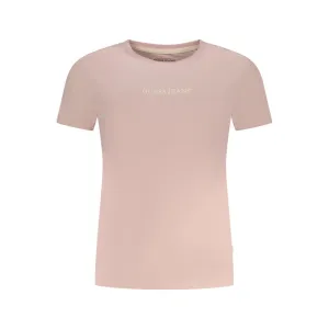 Pink Cotton Women T-Shirt