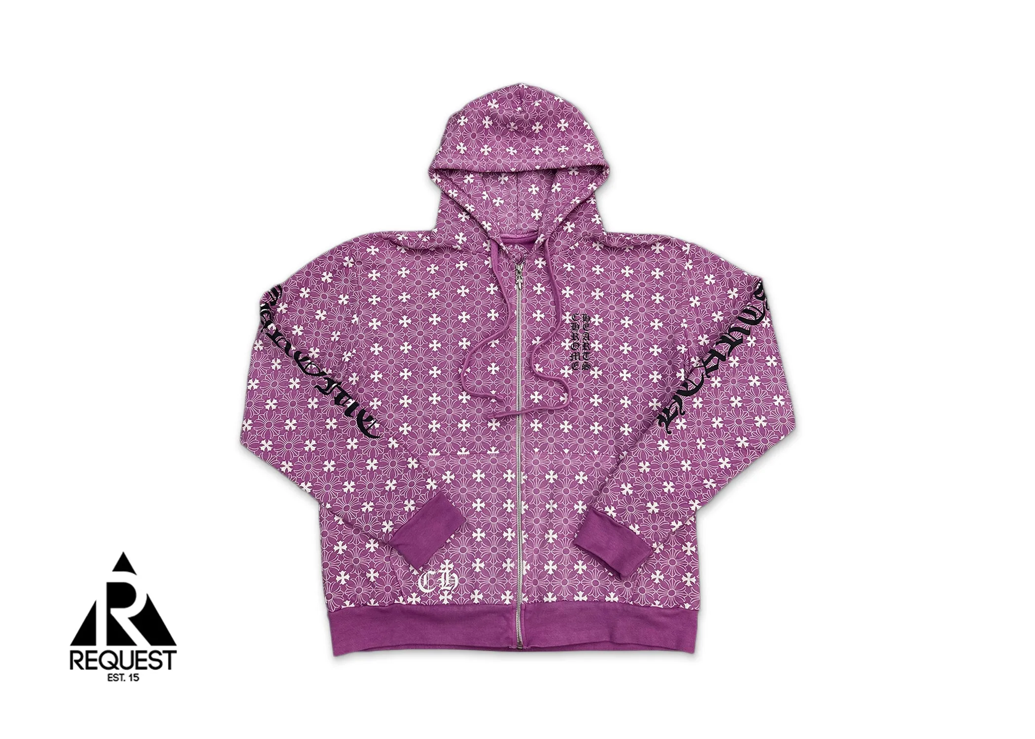 Plus Cross Horseshoe Zip-Up Hoodie "Pink"