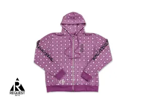 Plus Cross Horseshoe Zip-Up Hoodie "Pink"