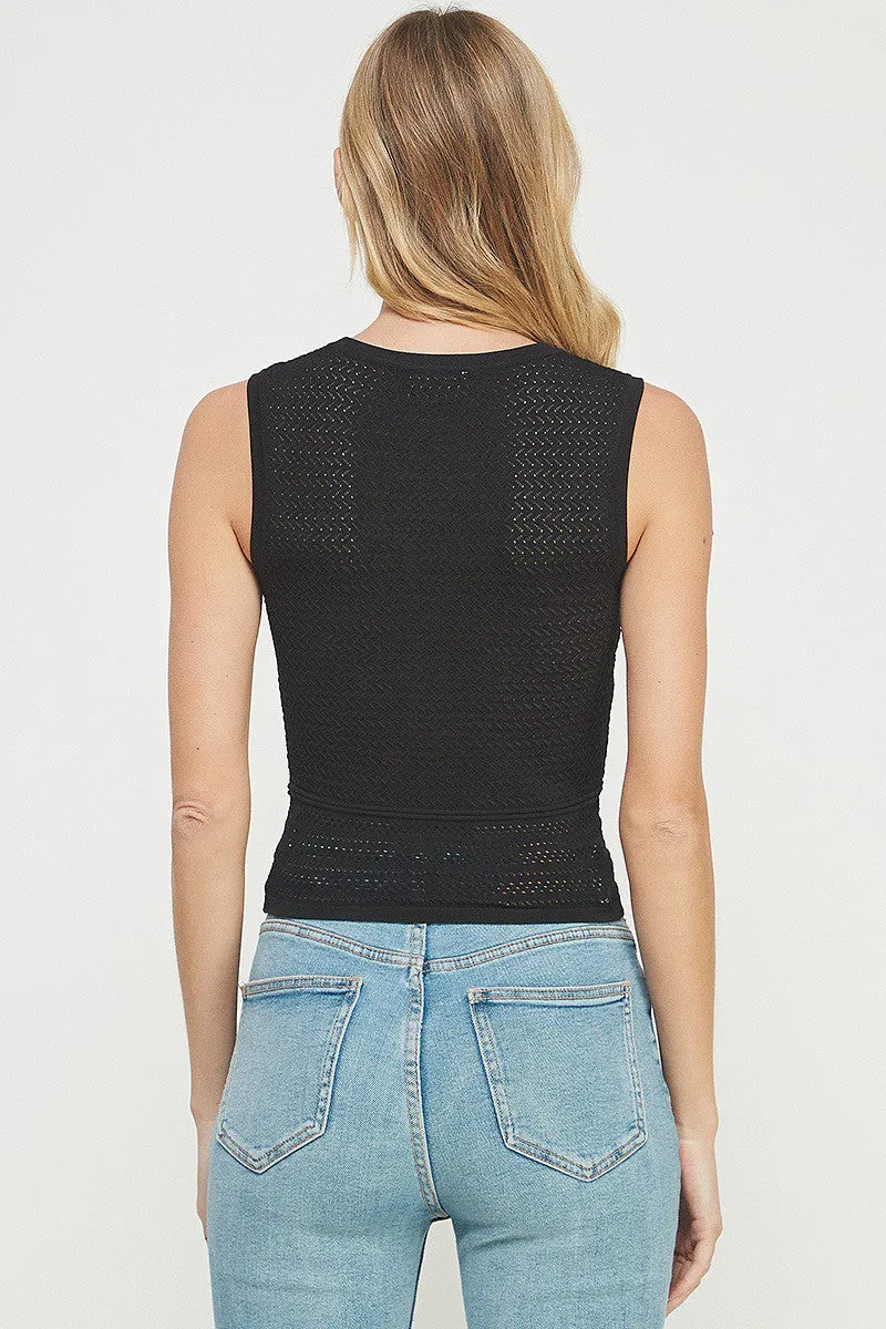 Pointelle Detail Tank