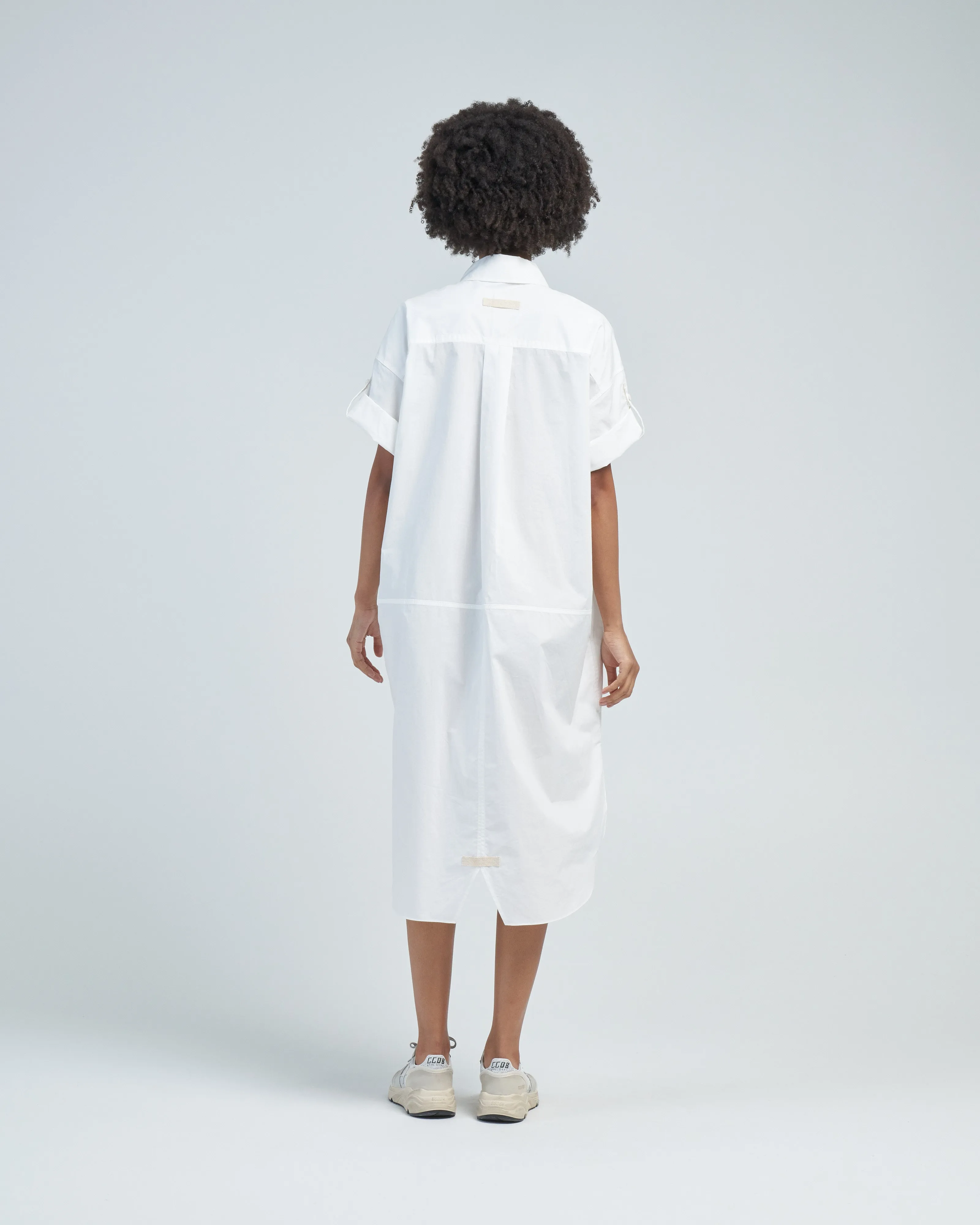 poplin short sleeve shirt dress