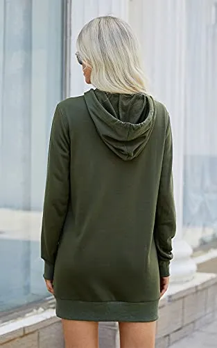 PRETTYGARDEN Women's Hooded Sweatshirt Dress