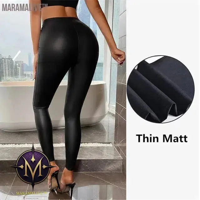 PU Leather Leggings Women Sexy Hips Push Up Leggings Girls XXL Pants Pencil Pants High Waist Casual Leggings New