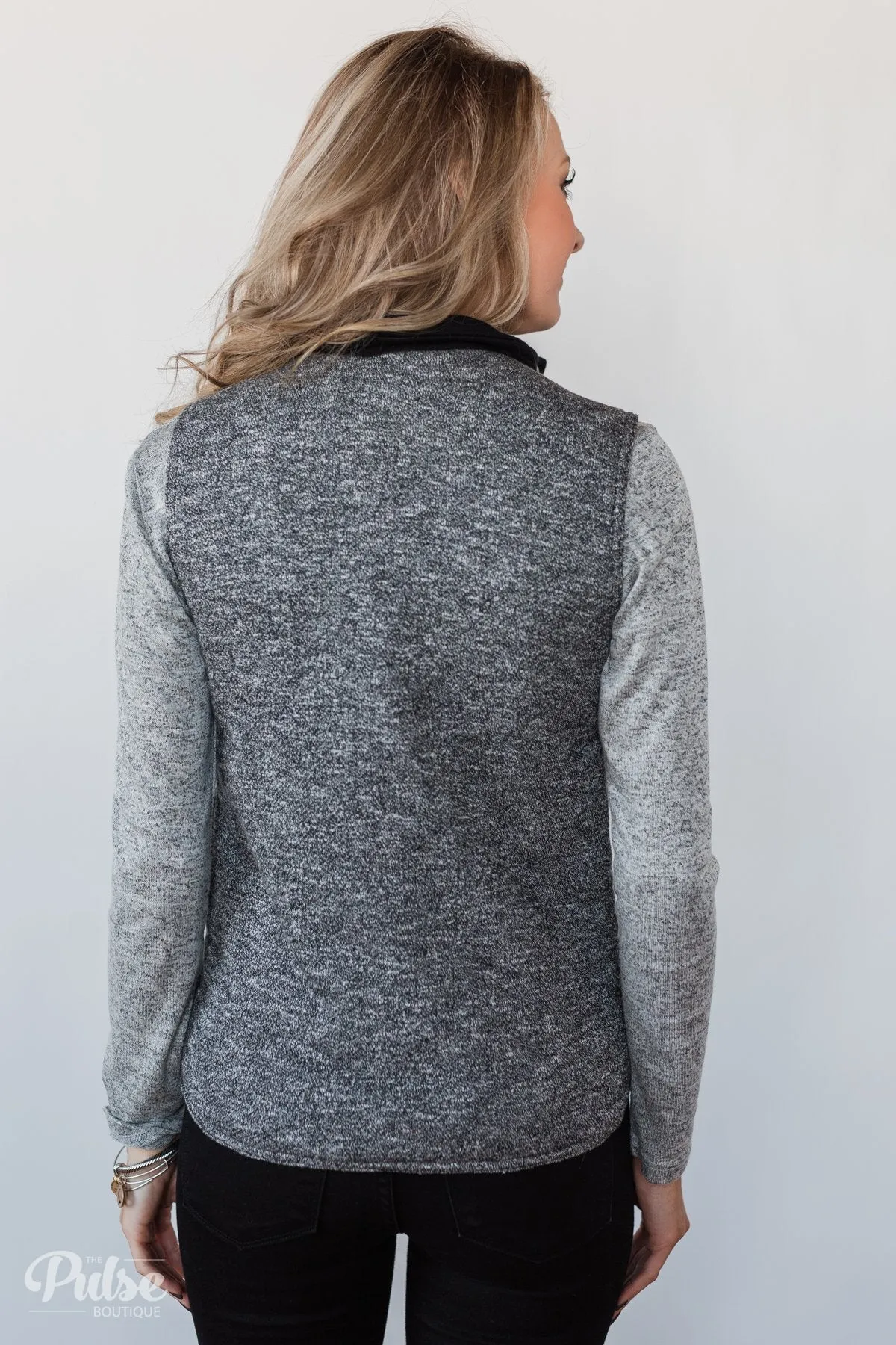 Puffer Vest- Charcoal & Black
