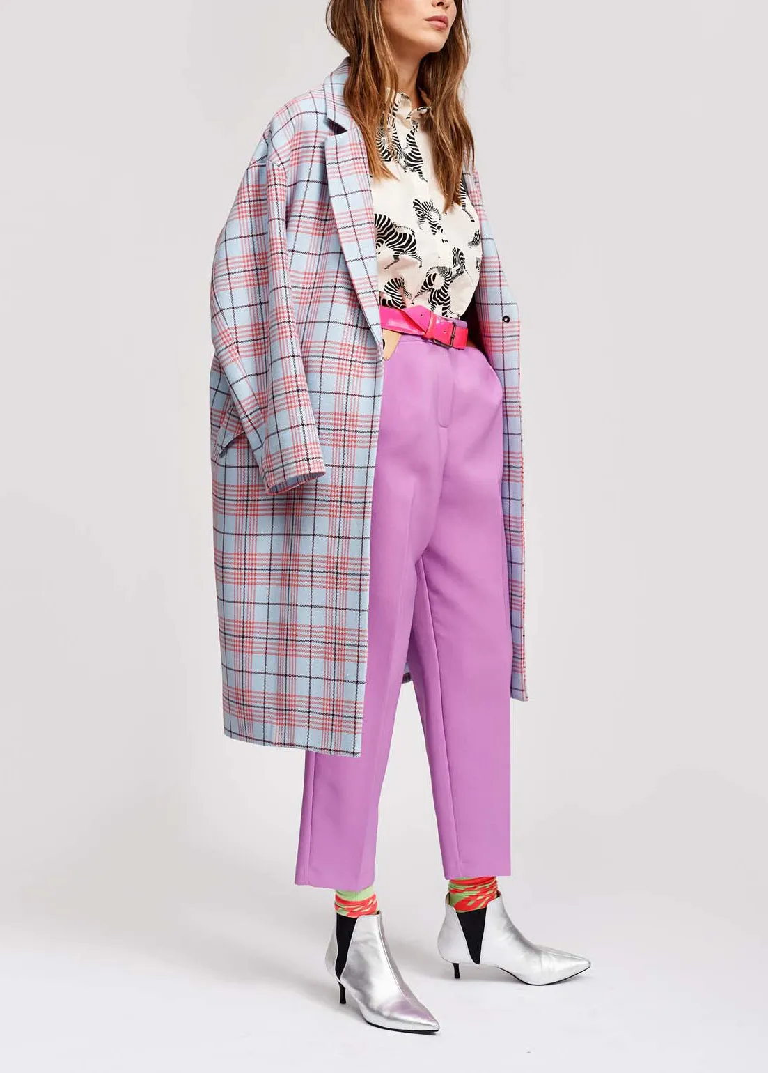 Purple classic tailored trousers