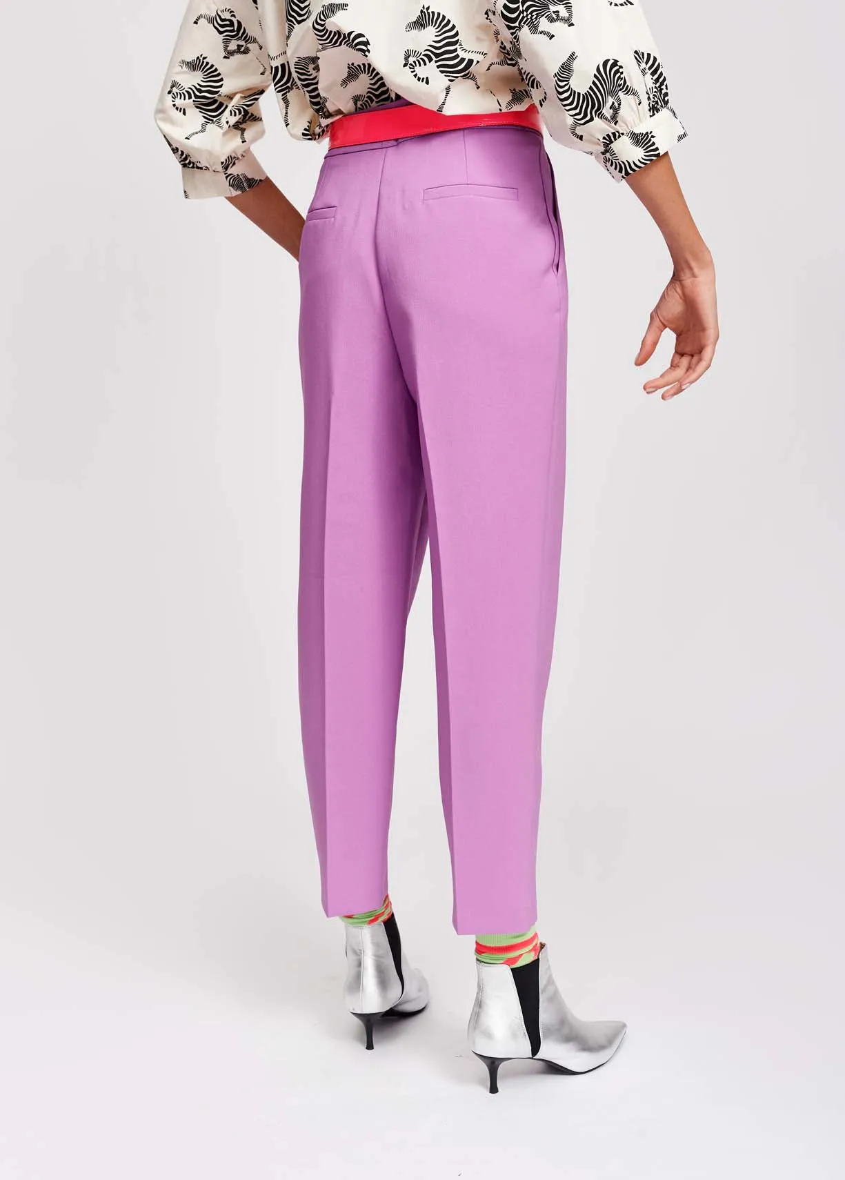 Purple classic tailored trousers