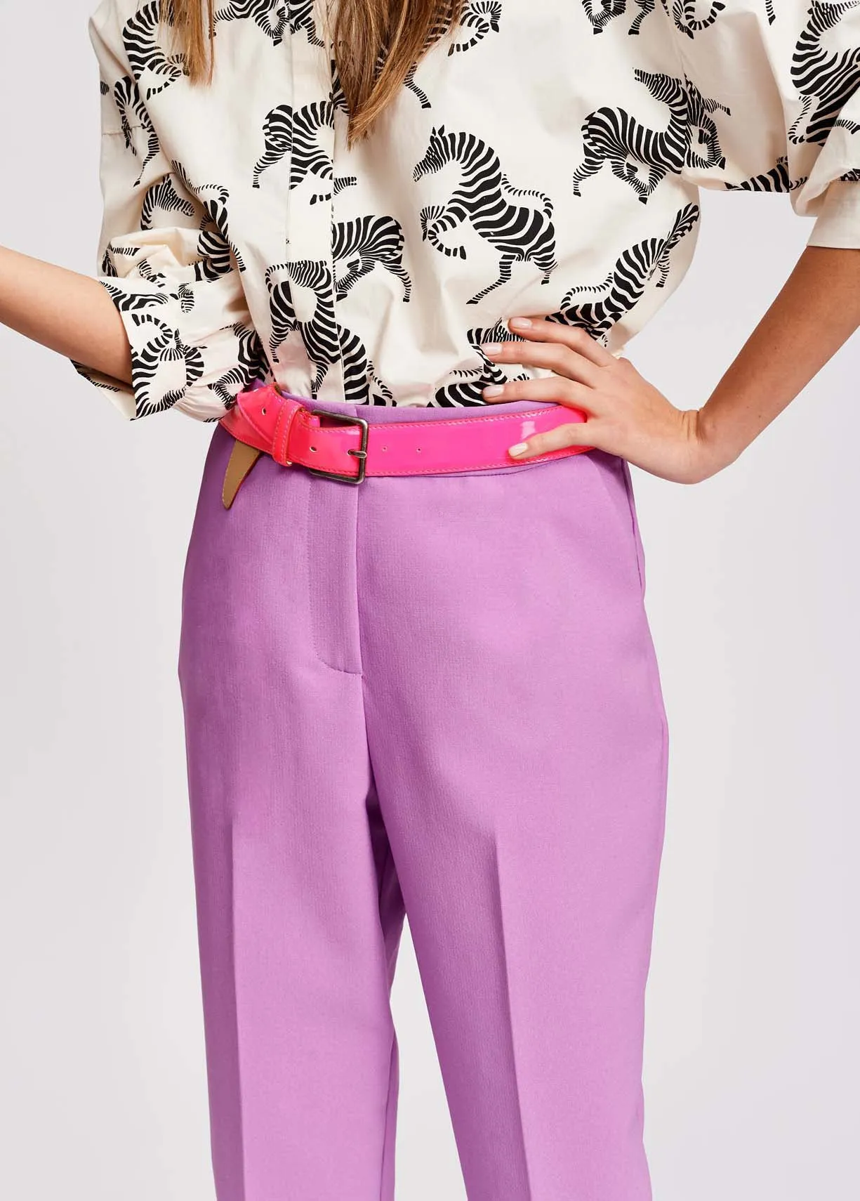 Purple classic tailored trousers