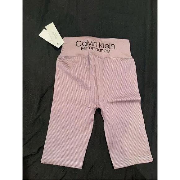 Purple high waisted Calvin Klein bike shorts athletic XS