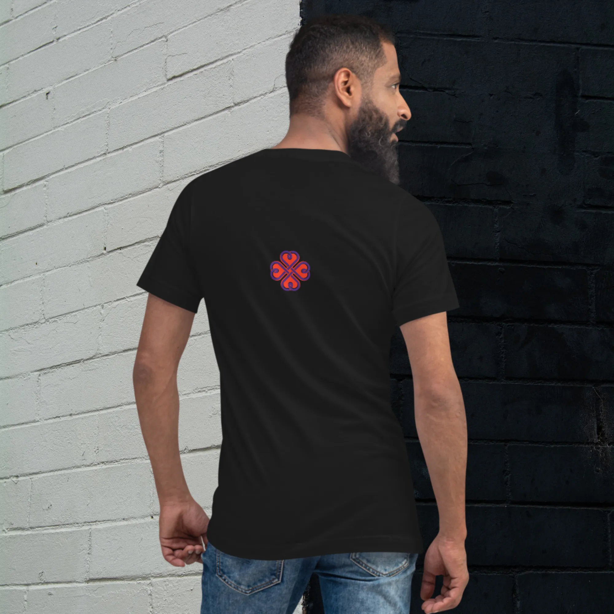 "LOVE" Unisex Short Sleeve V-Neck T-Shirt