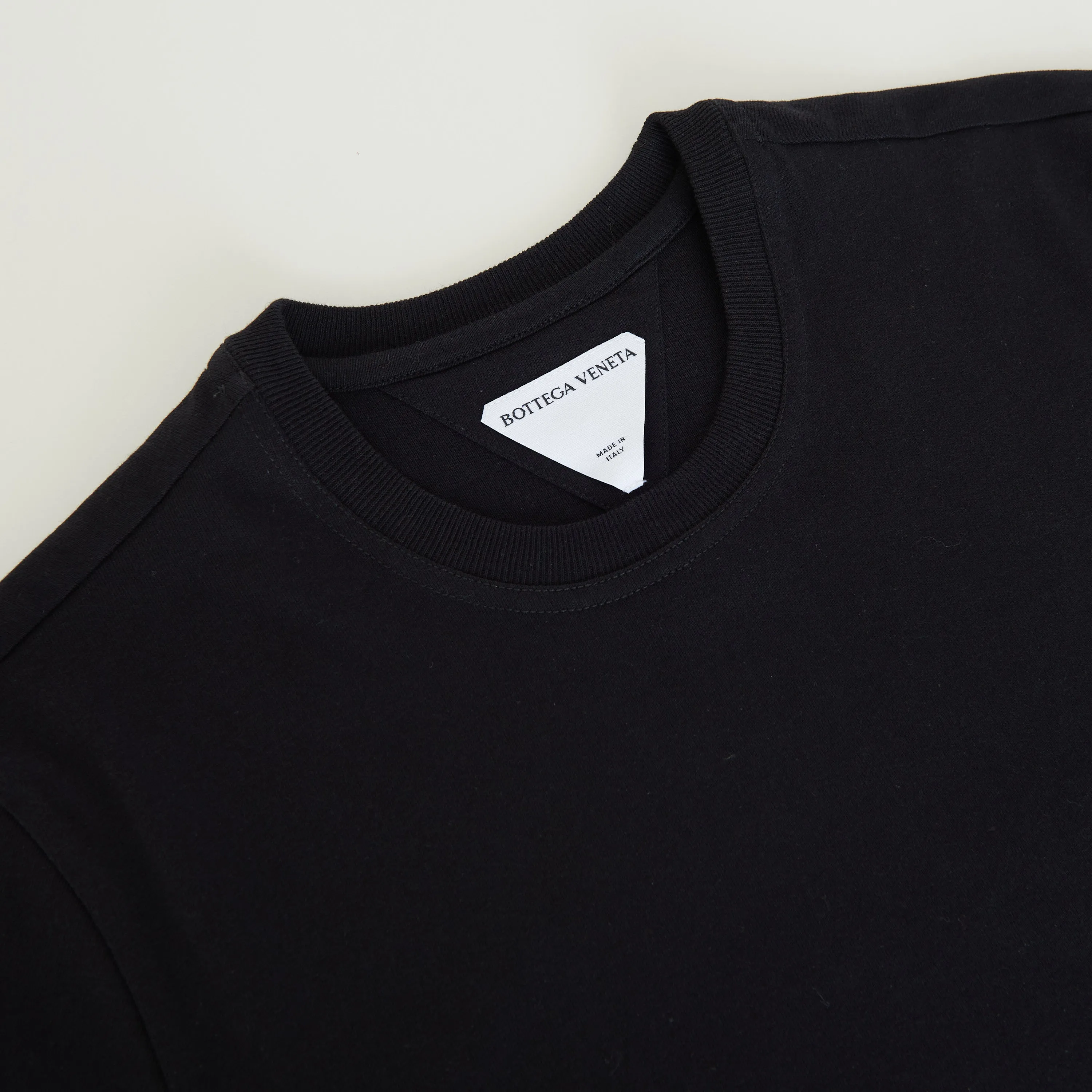 "Sunrise" Light Crewneck T-shirt In Black Cotton