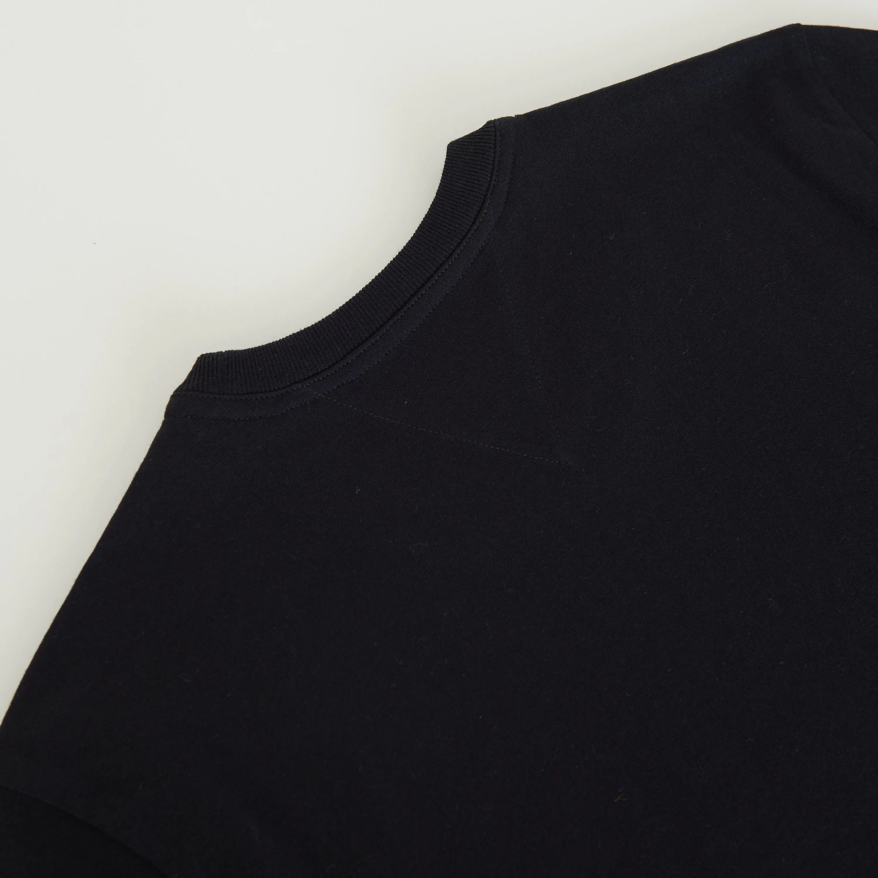 "Sunrise" Light Crewneck T-shirt In Black Cotton