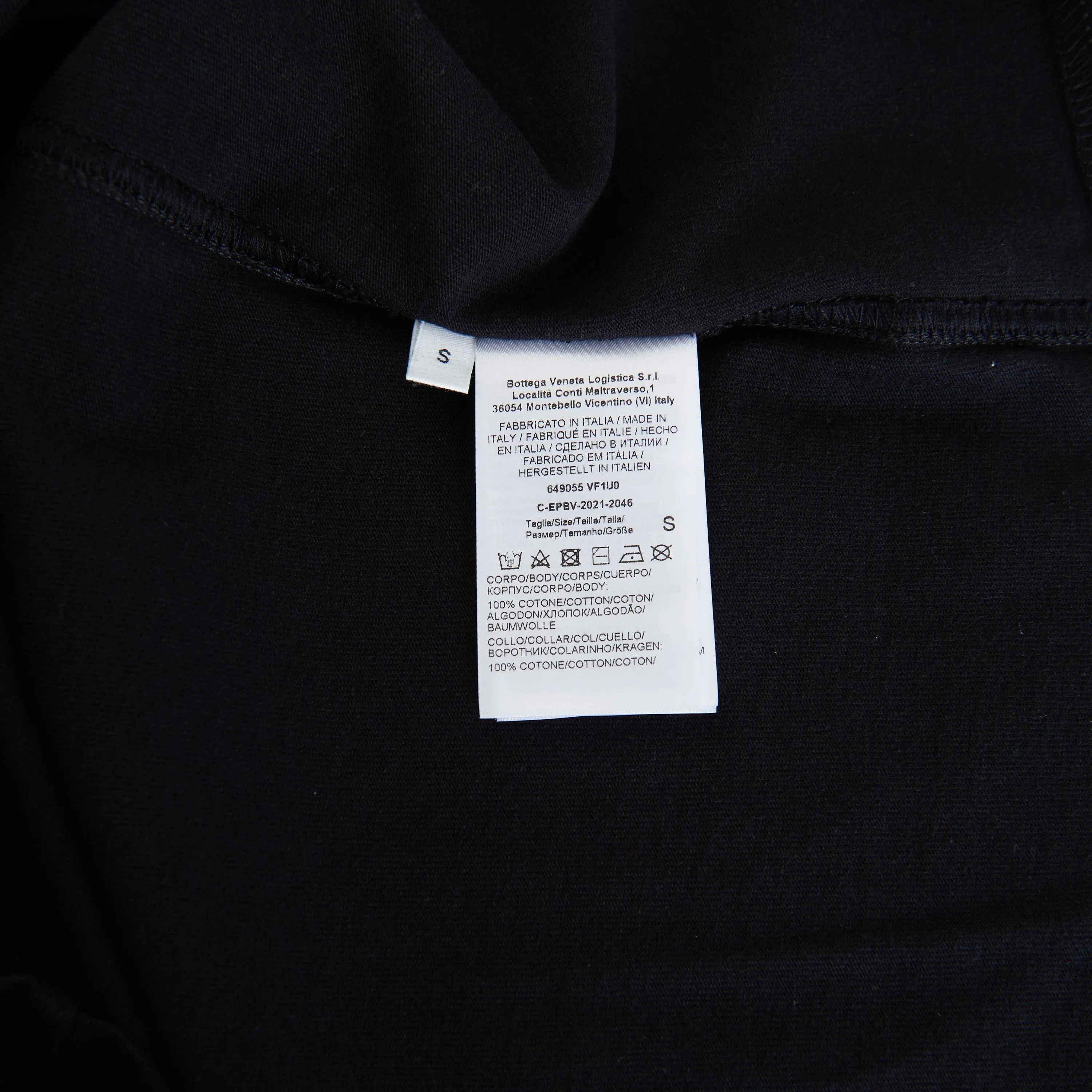 "Sunrise" Light Crewneck T-shirt In Black Cotton