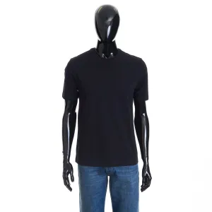 "Sunrise" Light Crewneck T-shirt In Black Cotton