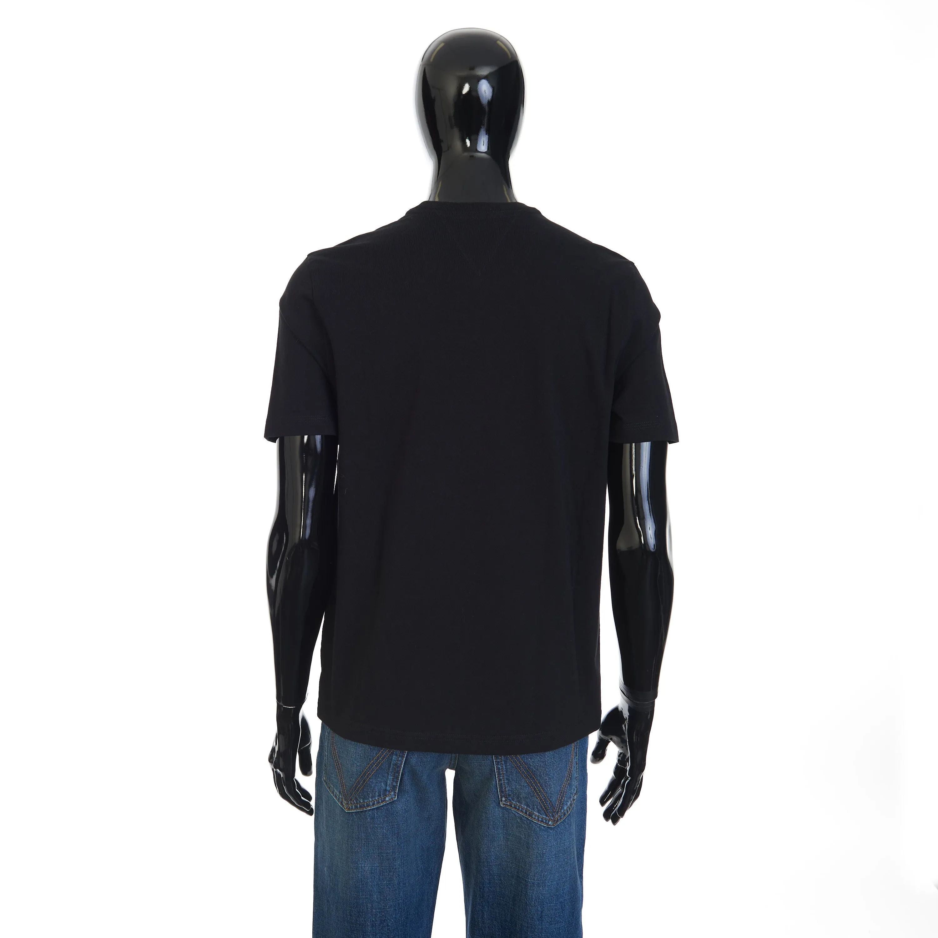 "Sunrise" Light Crewneck T-shirt In Black Cotton