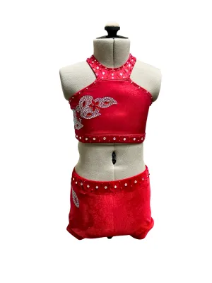 Racing Red Crop Top & Shorts Set