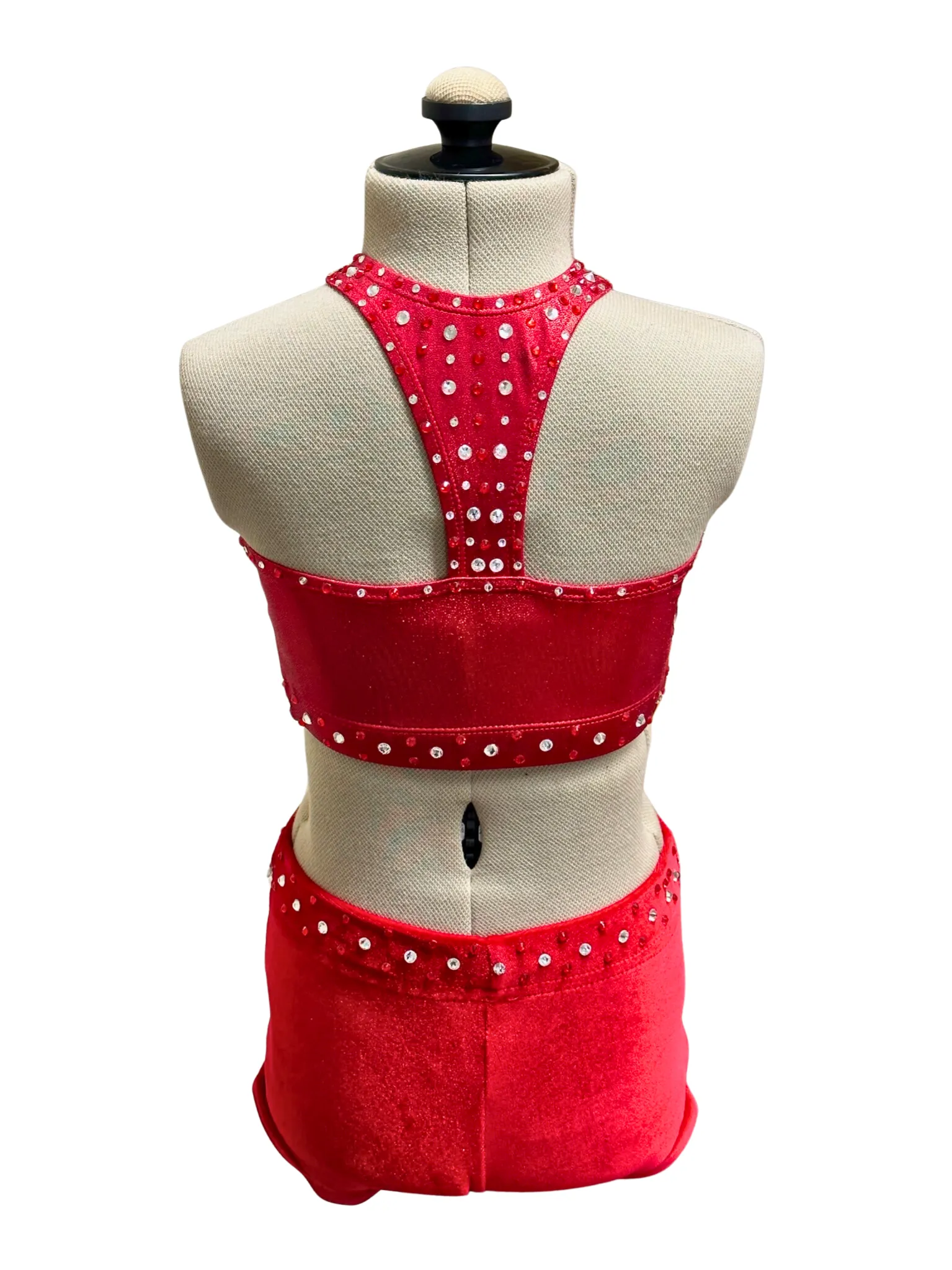 Racing Red Crop Top & Shorts Set