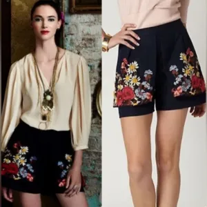 RARE Anthropologie (Elevenses) Wind Garden Culottes/shorts 10