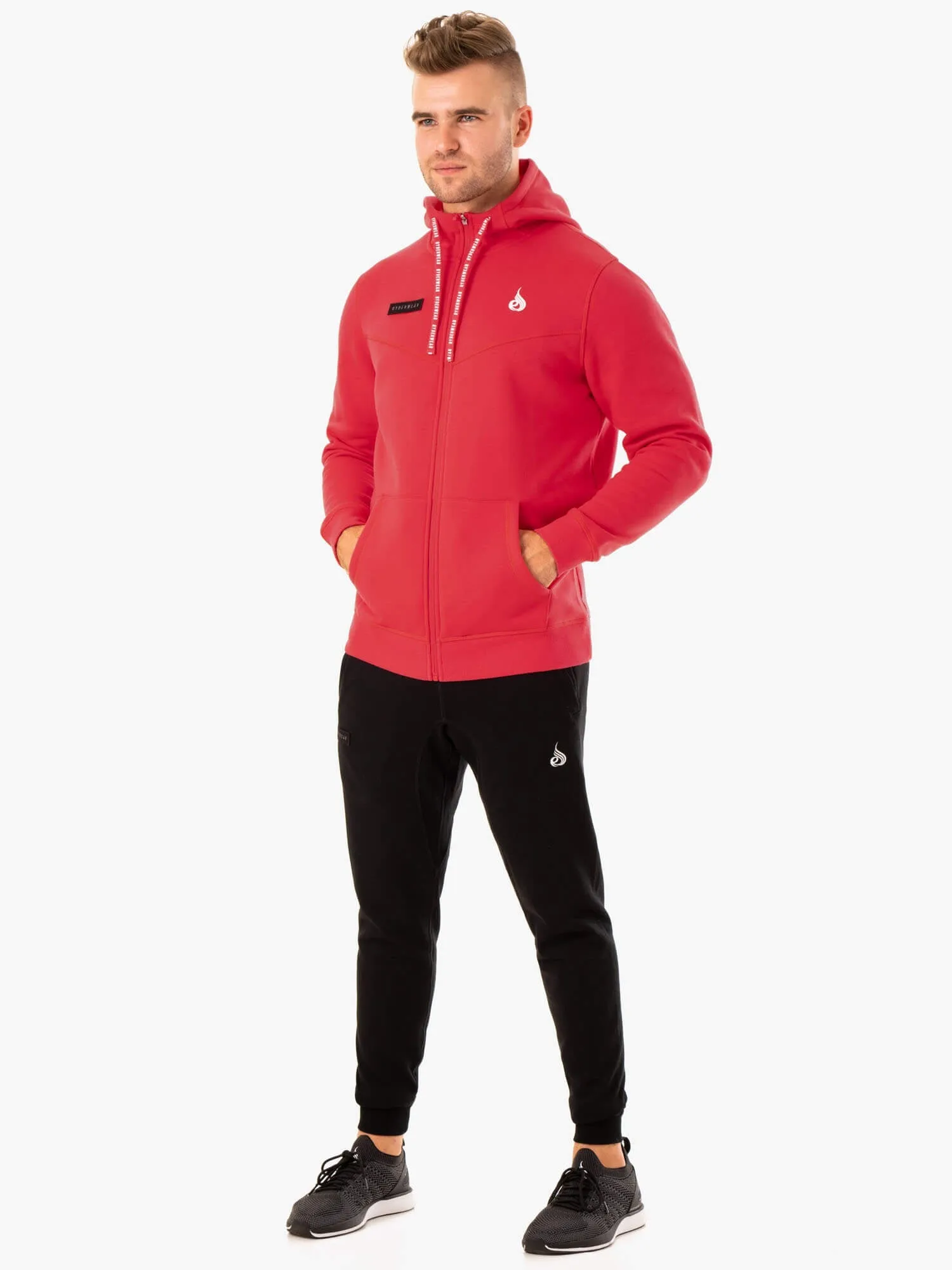 Recharge Zip Up Hoodie - Red