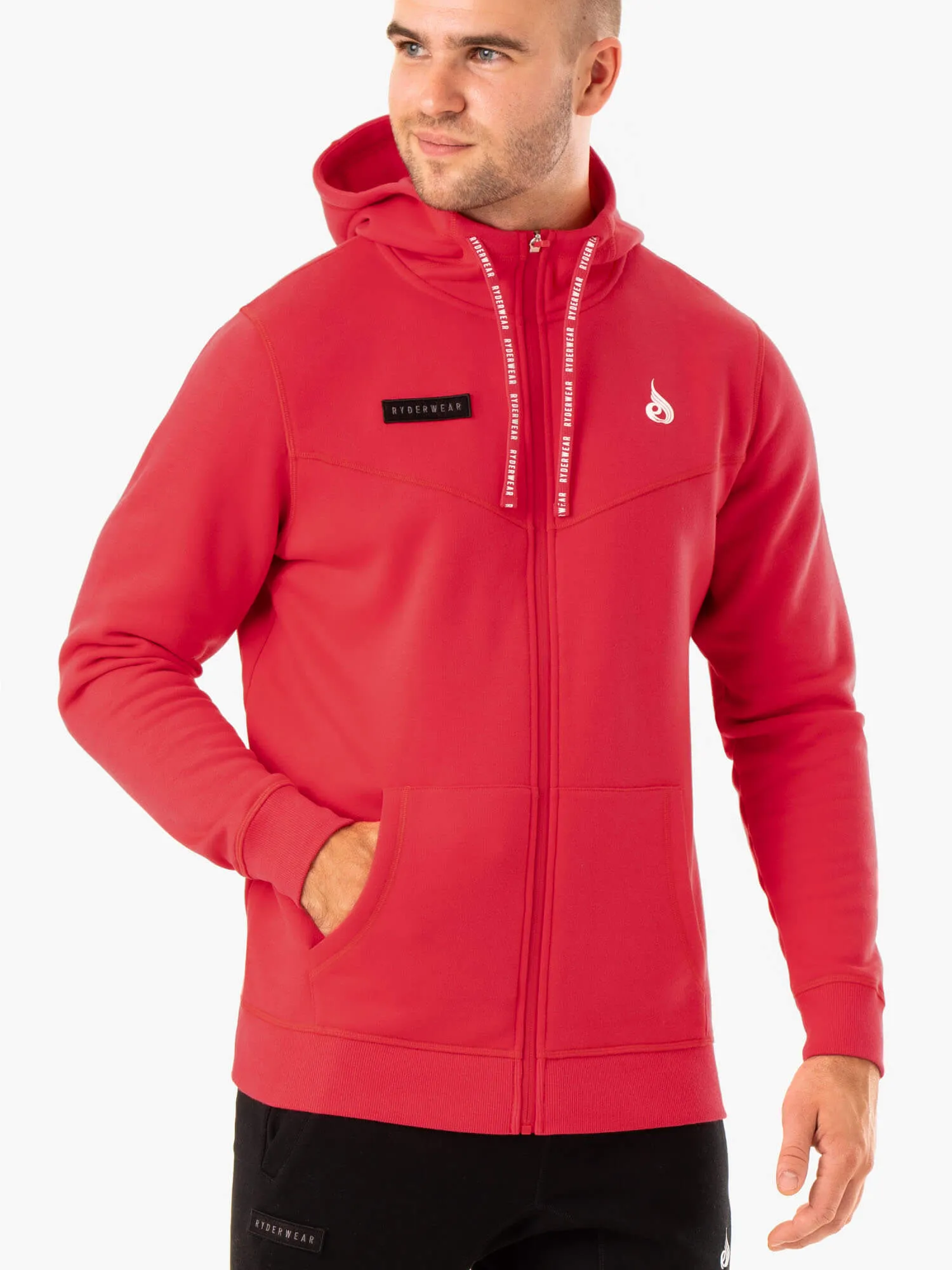 Recharge Zip Up Hoodie - Red