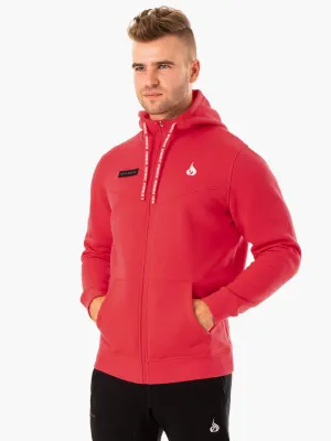 Recharge Zip Up Hoodie - Red