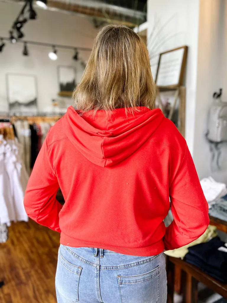 Red Zip Up Hoodie