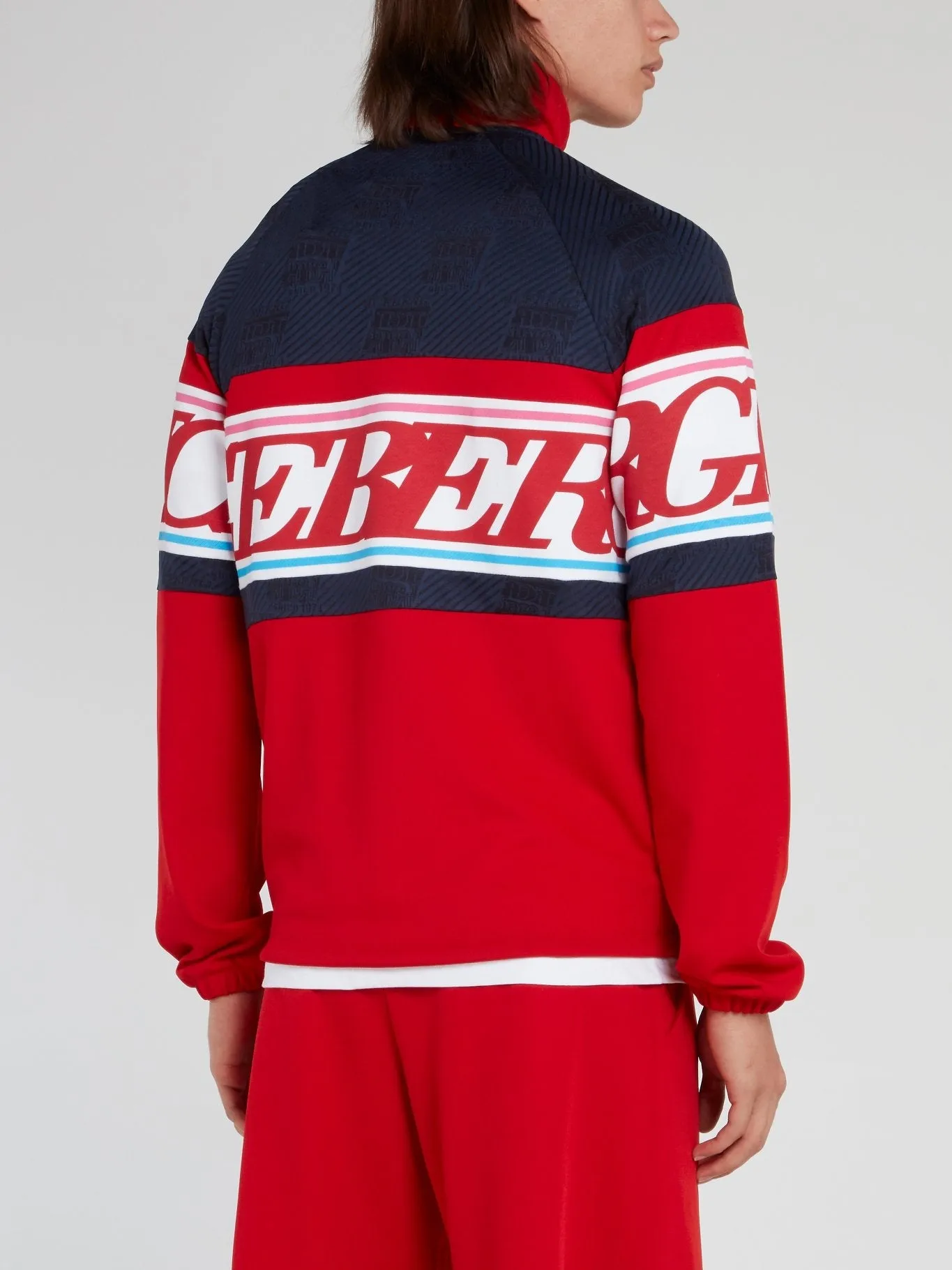 Red Zip Up Logo Sweatshirt