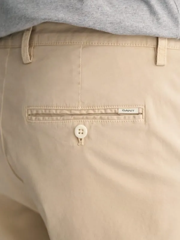 Regular Fit Sunfaded Shorts  - Dry Sand