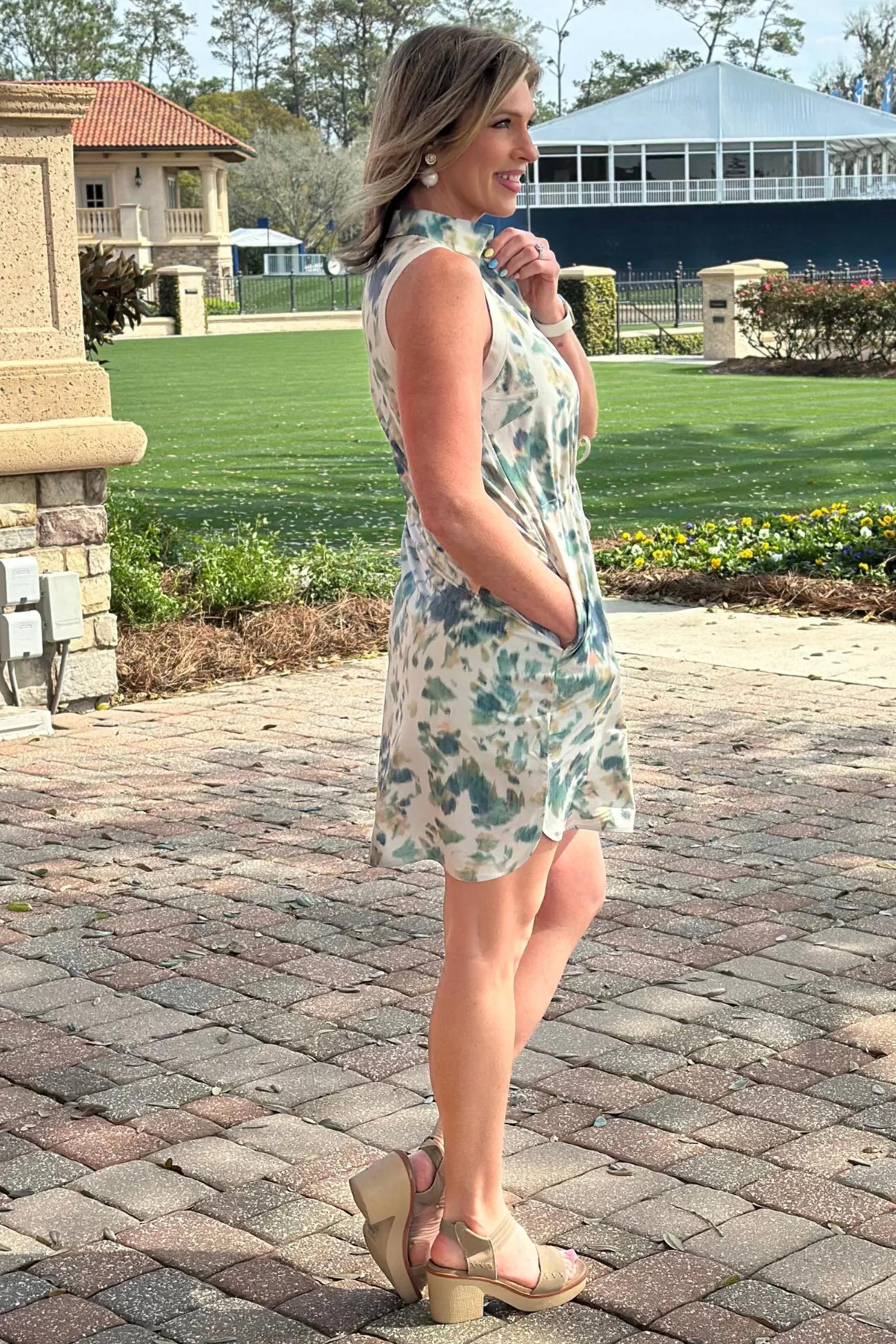 Renuar Meadow Mist Shirt Dress