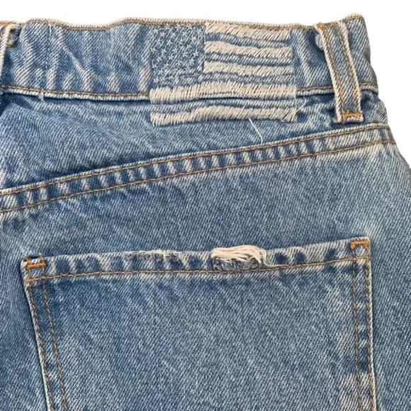 REVICE High-waisted  Raw Hem Denim Shorts Size 29
