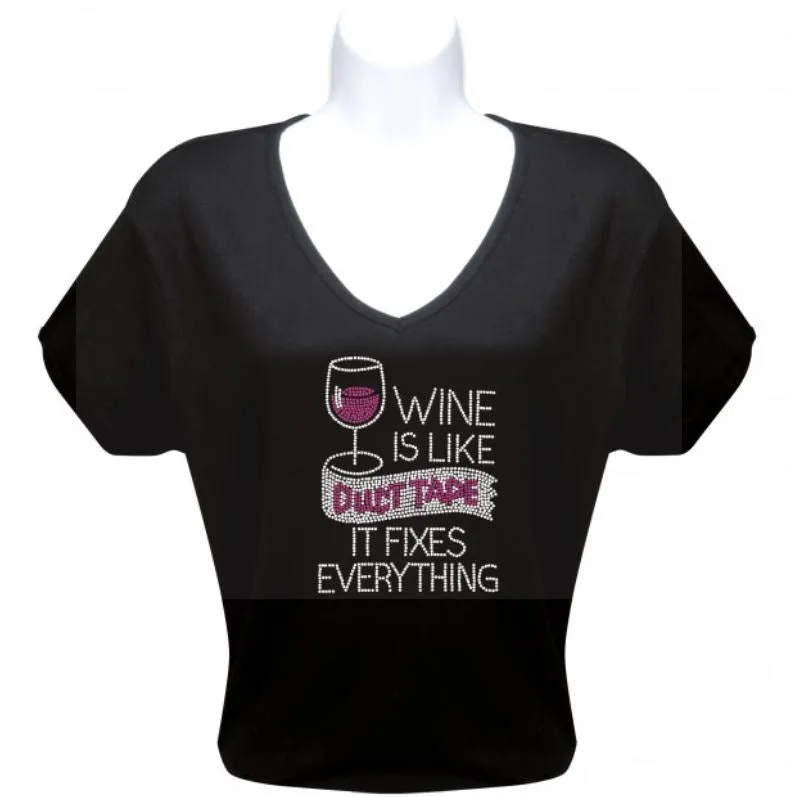 Rhinestone T-Shirt - Duct Tape