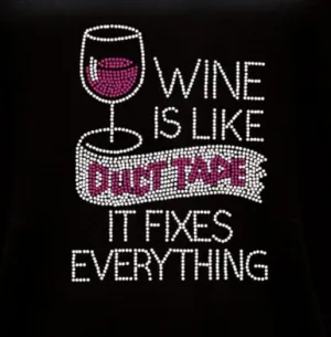 Rhinestone T-Shirt - Duct Tape