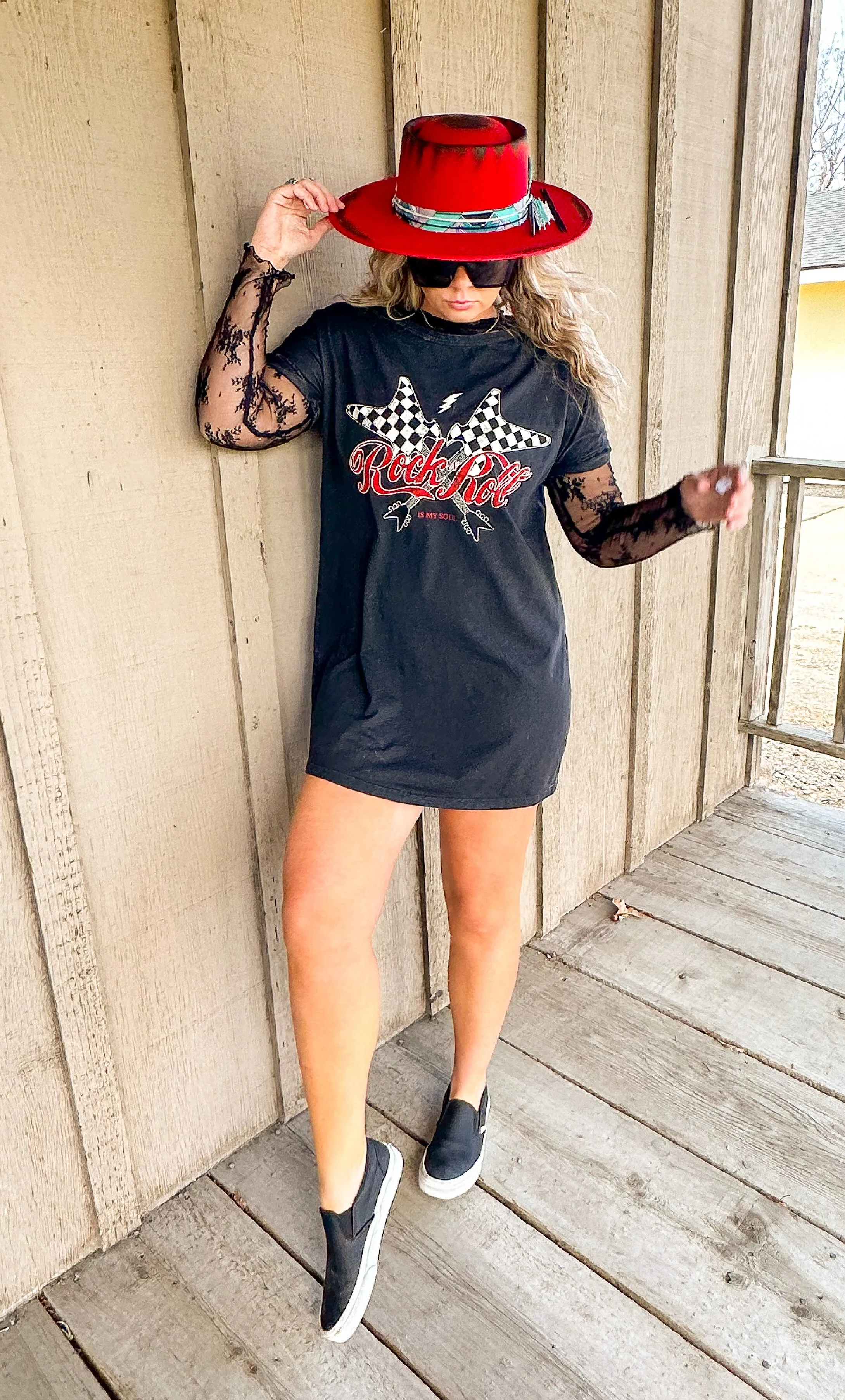 Rock & Roll Graphic TShirt Dress