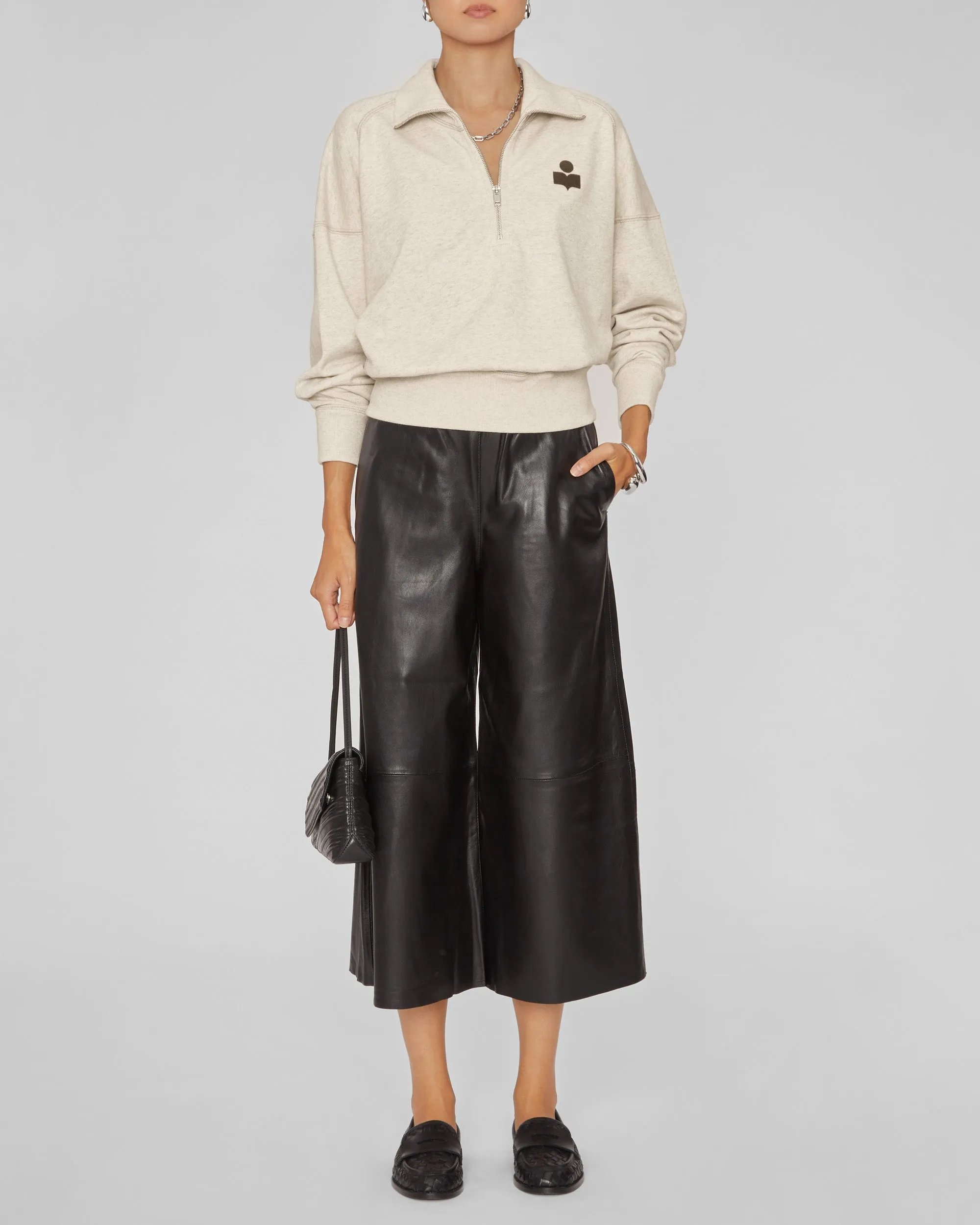 Ross Sweatshirt in Ecru/Khaki