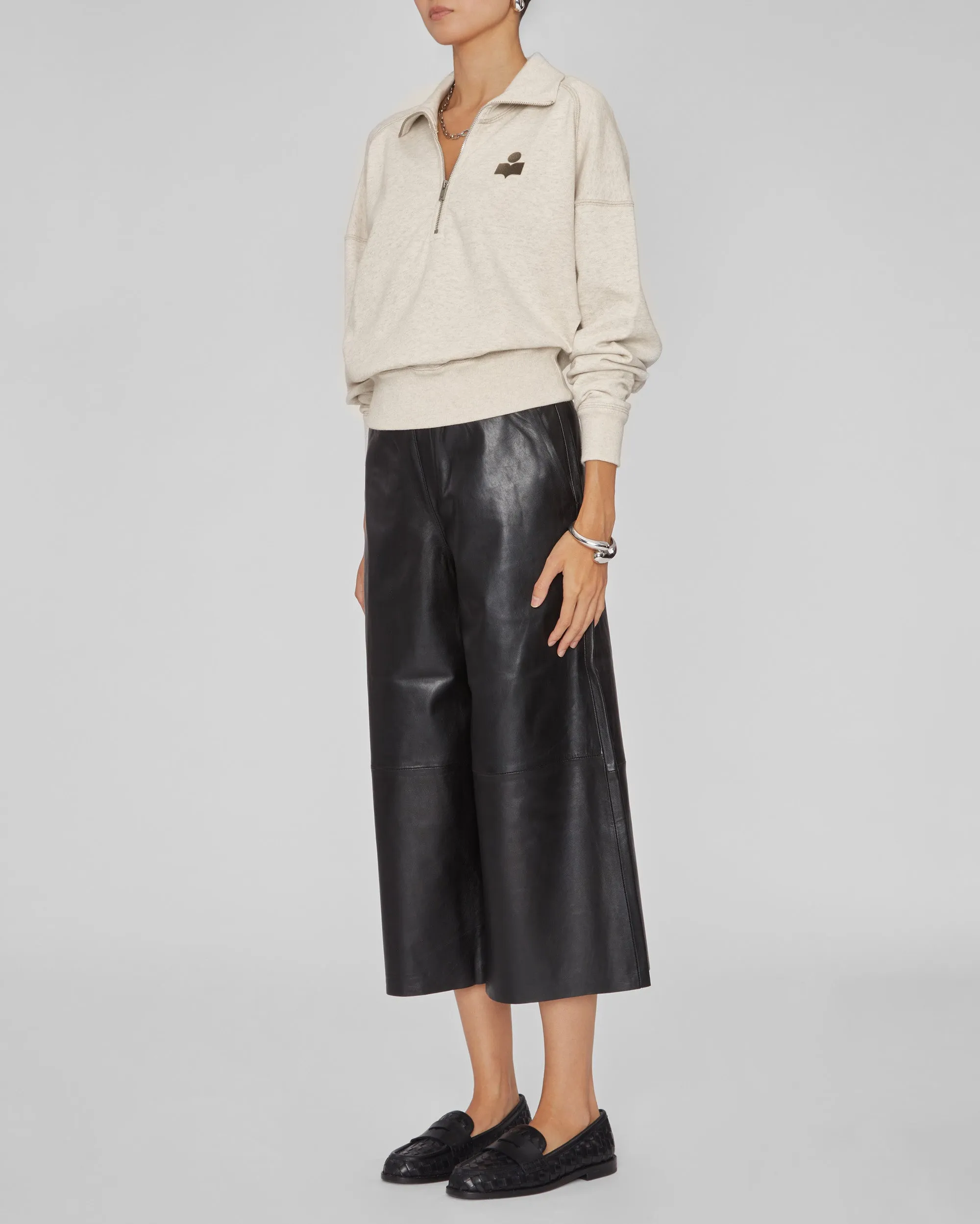 Ross Sweatshirt in Ecru/Khaki