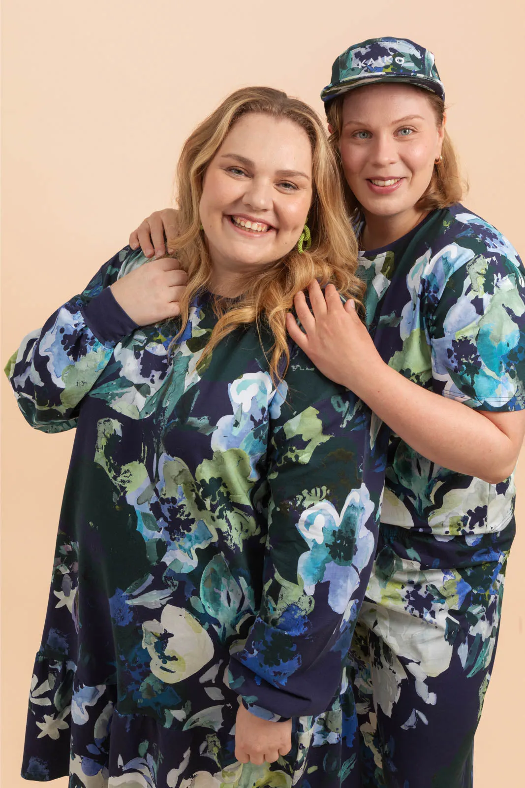 Ruffle Sweatshirt Dress, Blue Anemone
