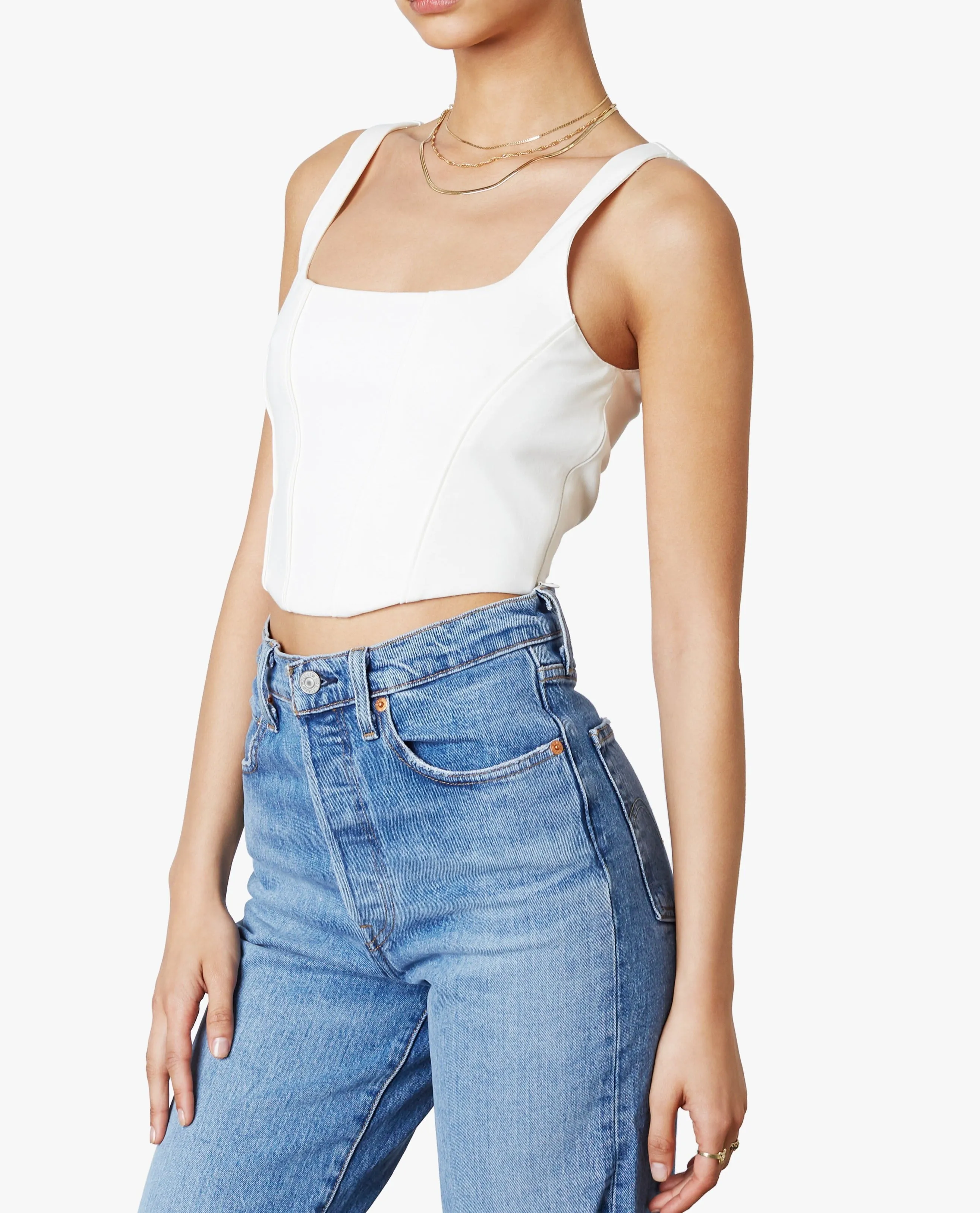 Seamed Corset Tank