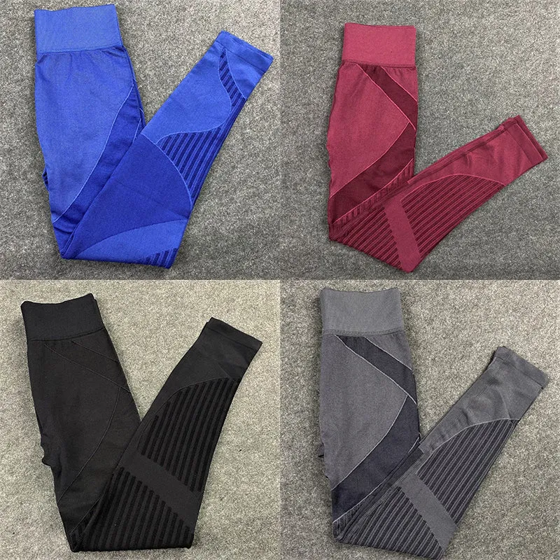 Seamless fitness yoga wear  gym high waist butt lift woman yoga leggings