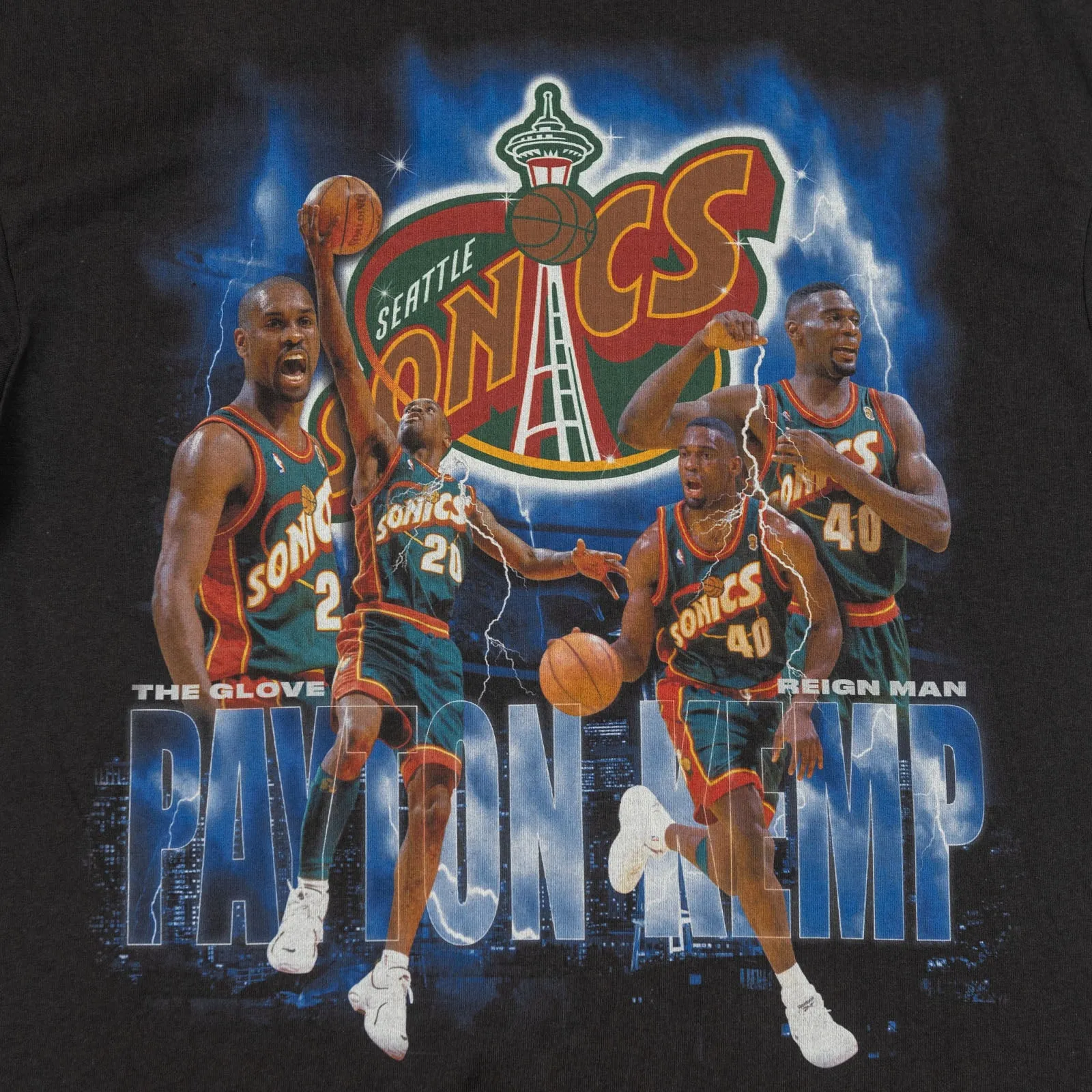 Seattle Supersonics Strike Tee - Faded Black