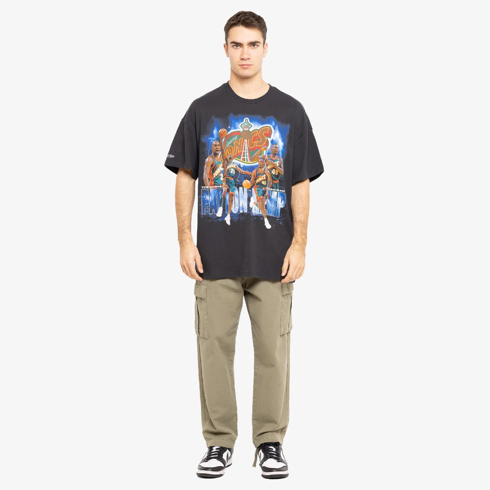Seattle Supersonics Strike Tee - Faded Black