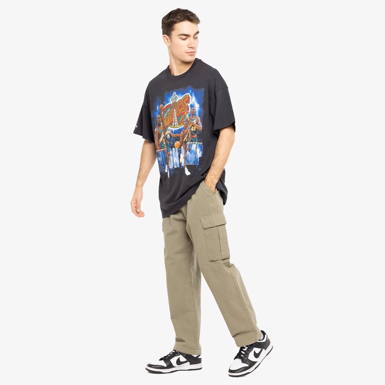 Seattle Supersonics Strike Tee - Faded Black