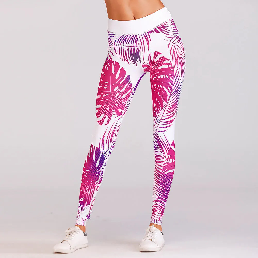 Sexy Red Print trendy Yoga Pants Leggings Women Sport Pants Running Jogging Fitness Yoga Leggings Fitness High Elastic Gym Leggings
