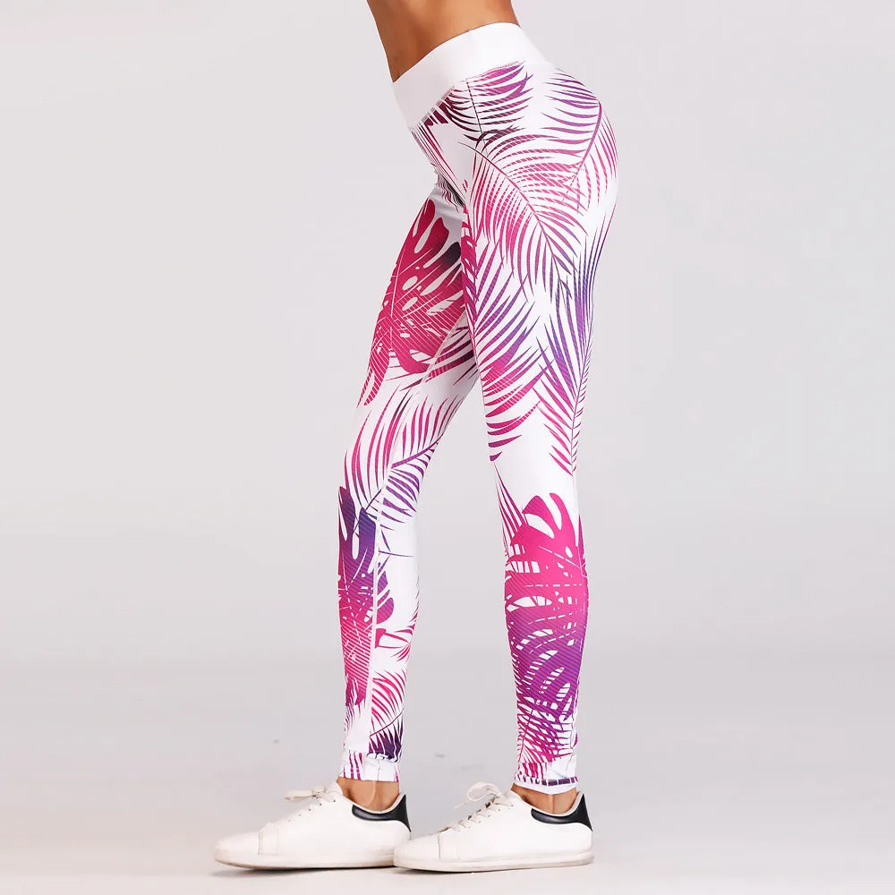 Sexy Red Print trendy Yoga Pants Leggings Women Sport Pants Running Jogging Fitness Yoga Leggings Fitness High Elastic Gym Leggings