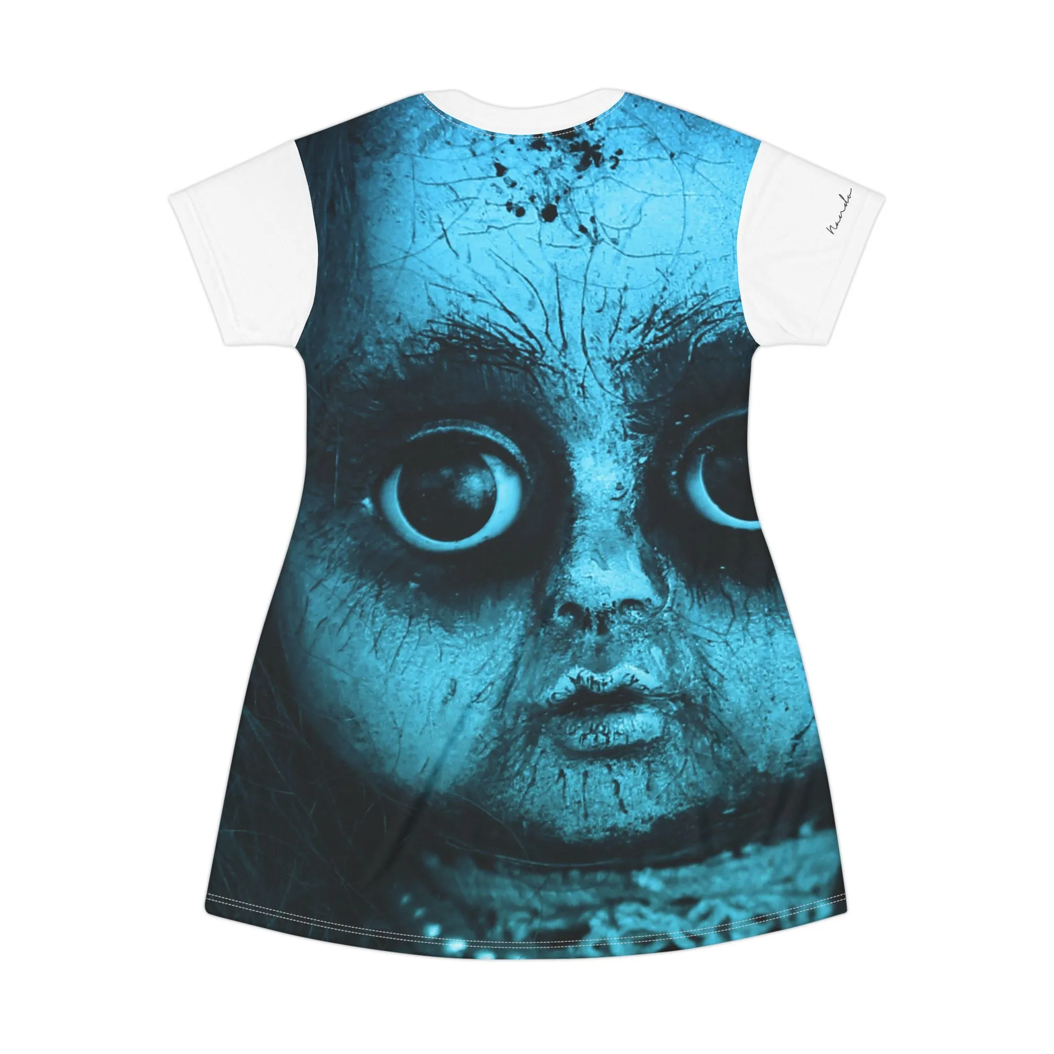 Shirtdress, White Creepy Doll Face