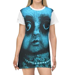 Shirtdress, White Creepy Doll Face